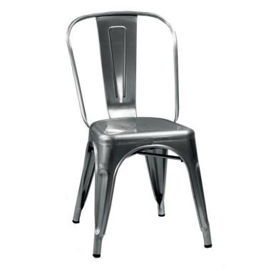 Sedia Bristol Metallo Grigio cm.45x51x85 | Vacchetti
