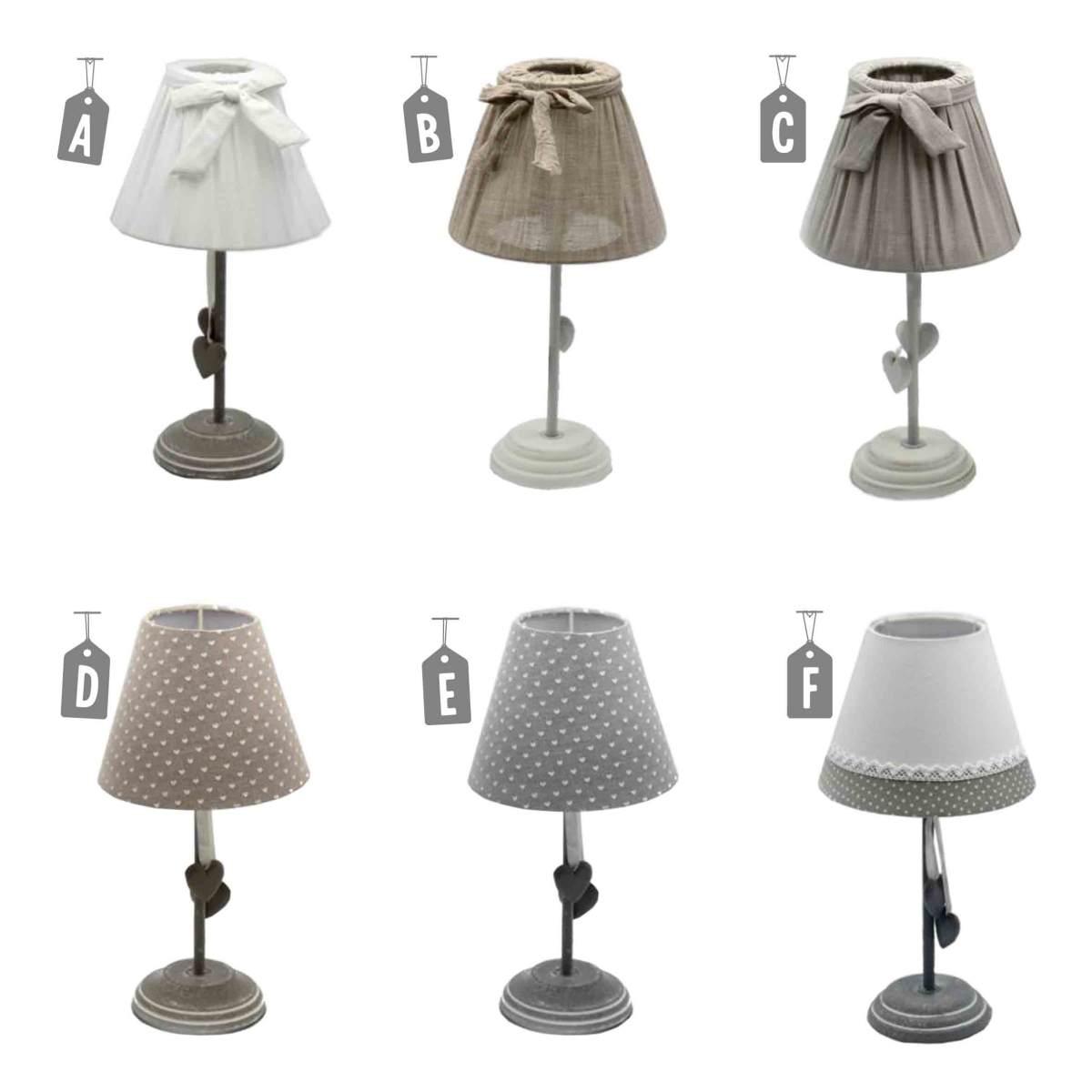 Lampada tavolo legno 6 colori assortiti 35 cm