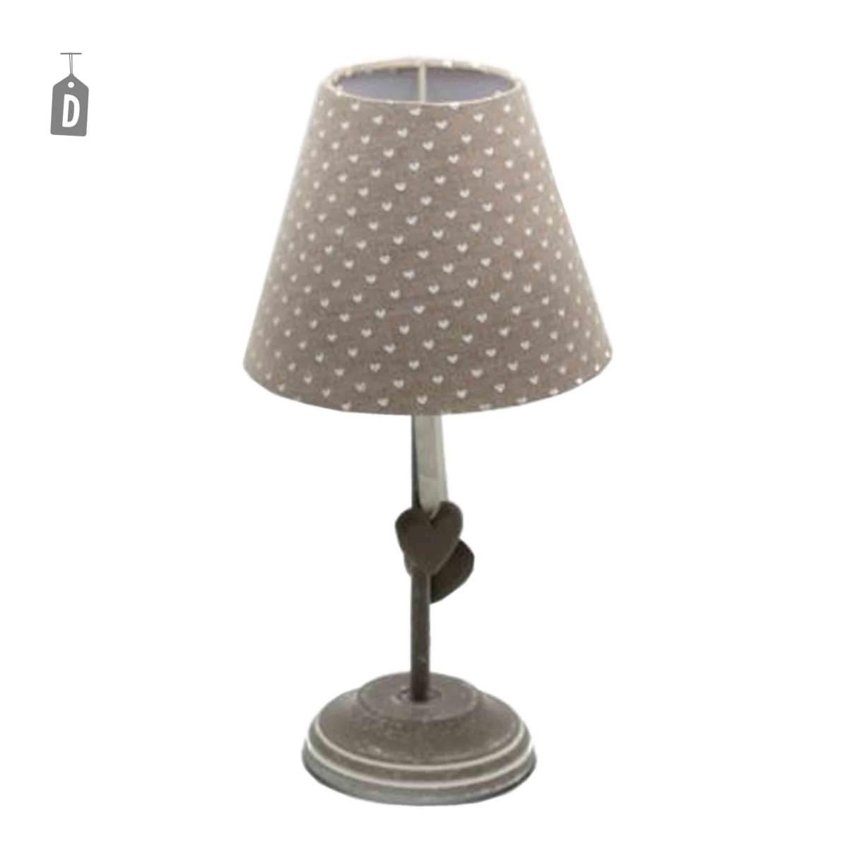 Lampada tavolo legno 6 colori assortiti 35 cm