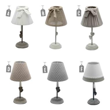Lampada tavolo legno 6 colori assortiti 35 cm