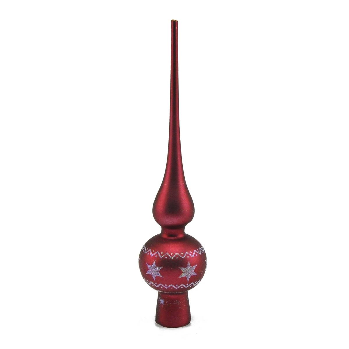 Pallina natalizia vetro rosa da puntale Set 9 pz