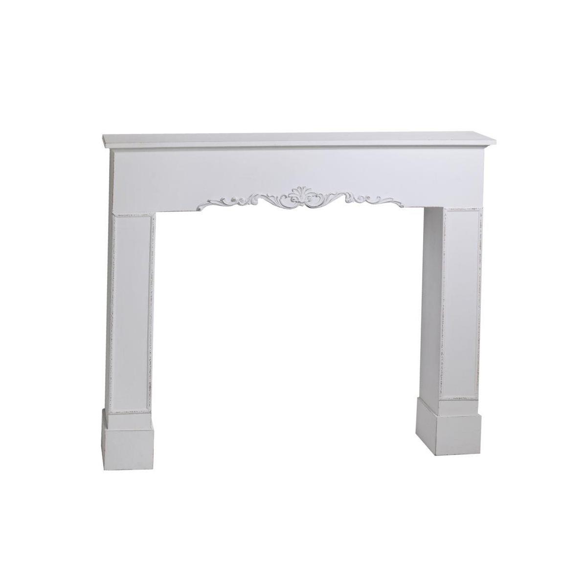 Camino legno bianco 114 cm