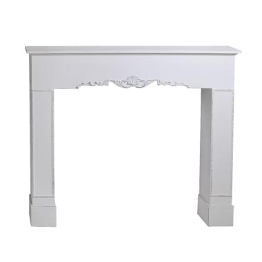 Camino legno bianco 114 cm
