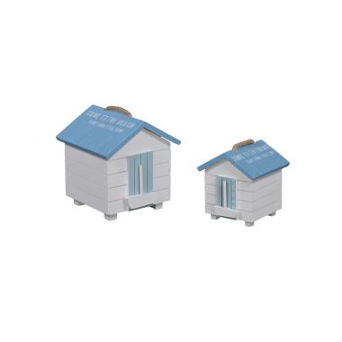 Scatola legno cabina mare 17 x 16 x 18 cm