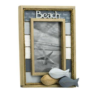 Cornice legno mare pesci 13 x 18 cm