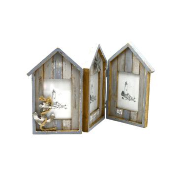 Cornice multipla 3 posti legno mare apribile 45 x 25 cm