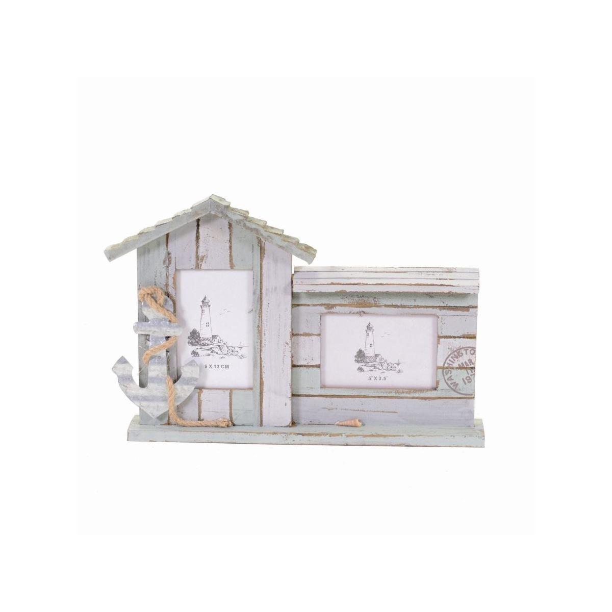 Cornice multipla 2 posti legno mare 36,5 x 6 x 25 cm