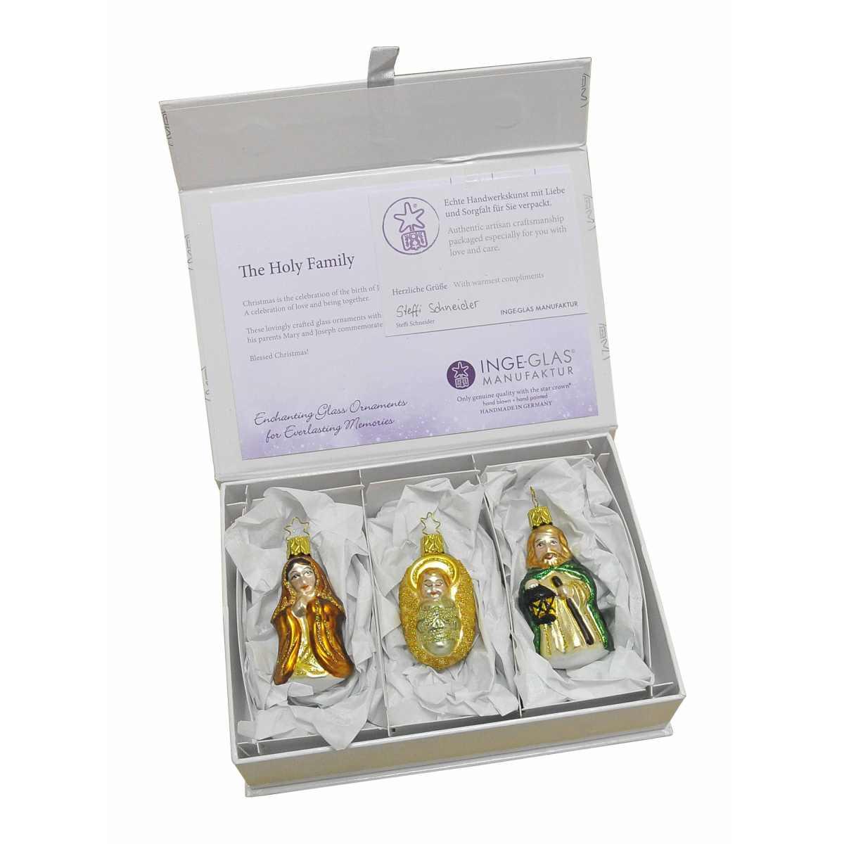 Pallina natalizia vetro collezione natività Set 3 pz