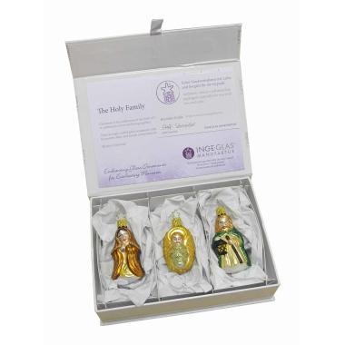 Pallina natalizia vetro collezione natività Set 3 pz