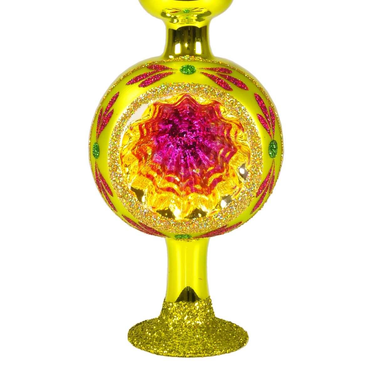 Puntale albero natale vetro collection verde 33 cm