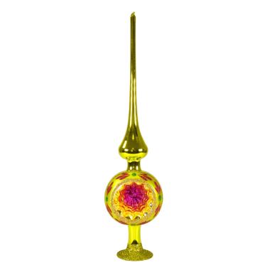 Puntale albero natale vetro collection verde 33 cm