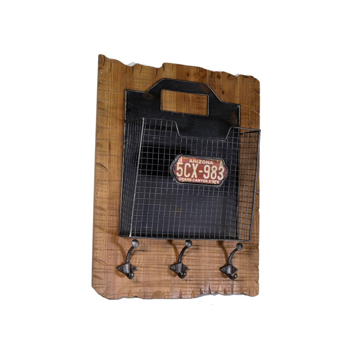 Portalettere legno 1 posto appendino 3 posti arizona 43,5 cm