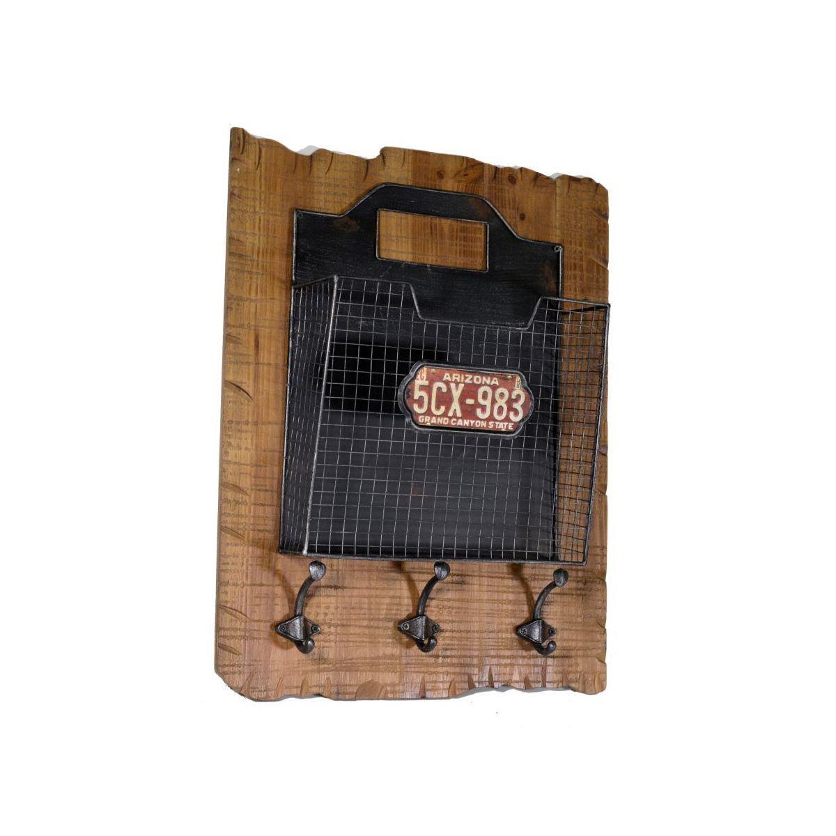 Portalettere legno 1 posto appendino 3 posti arizona 43,5 cm