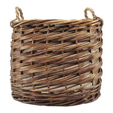 Cesto vimini portalegna noce 47 x 33 x 46 cm