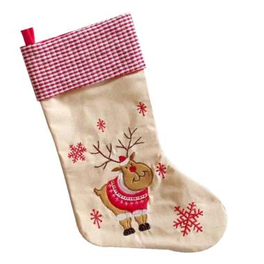 Calza befana tessuto renna 42 cm