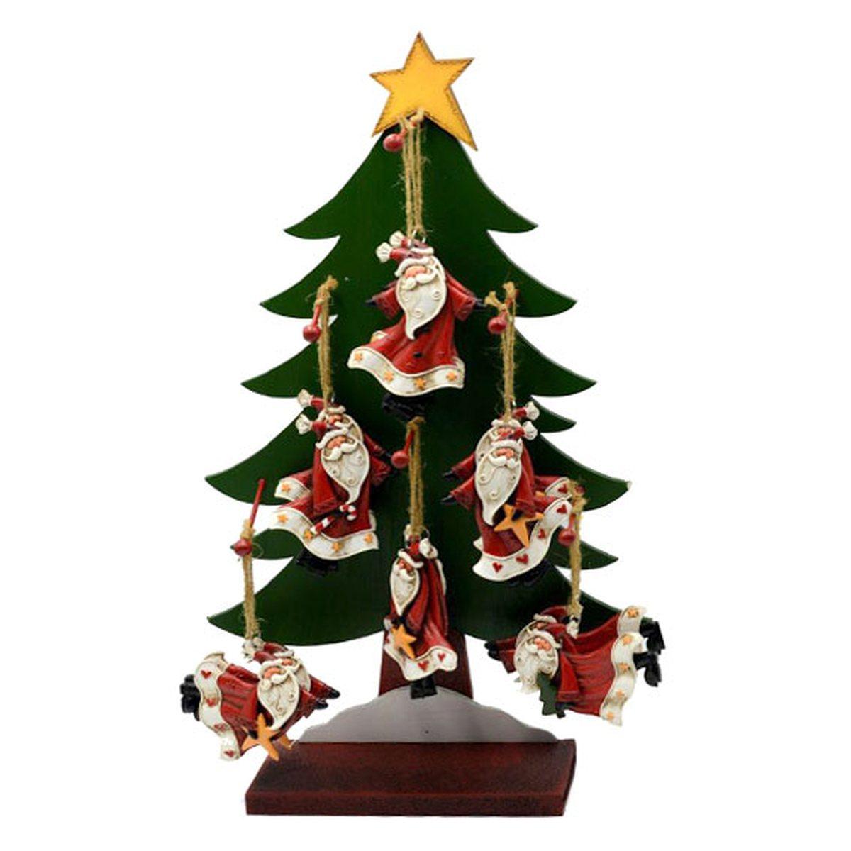 Decorazione natalizia babbo natale resina 12 cm