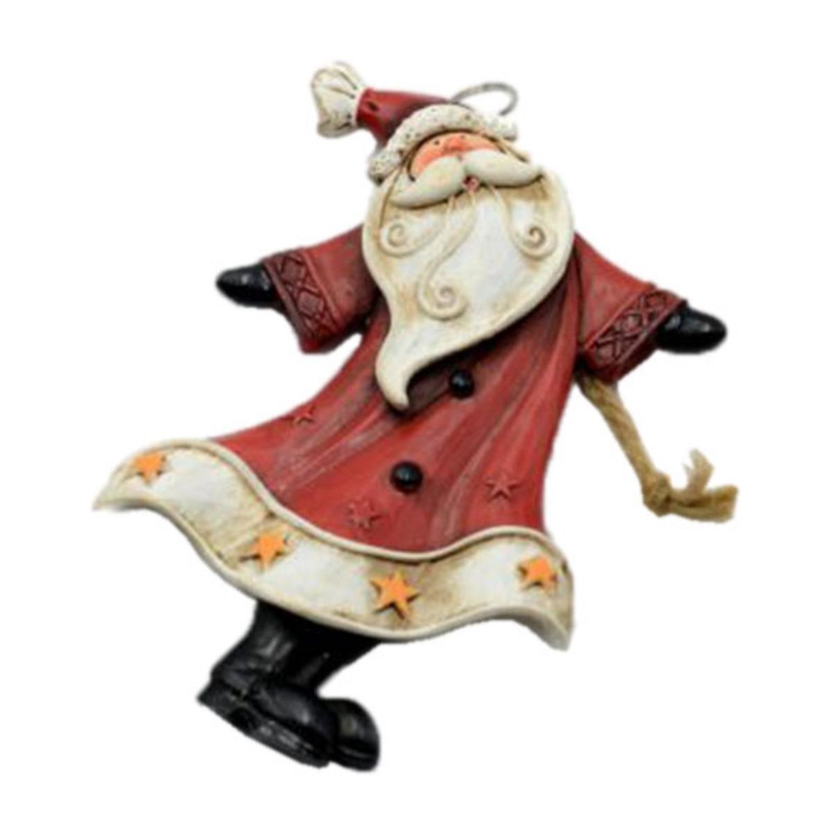 Decorazione natalizia babbo natale resina 12 cm