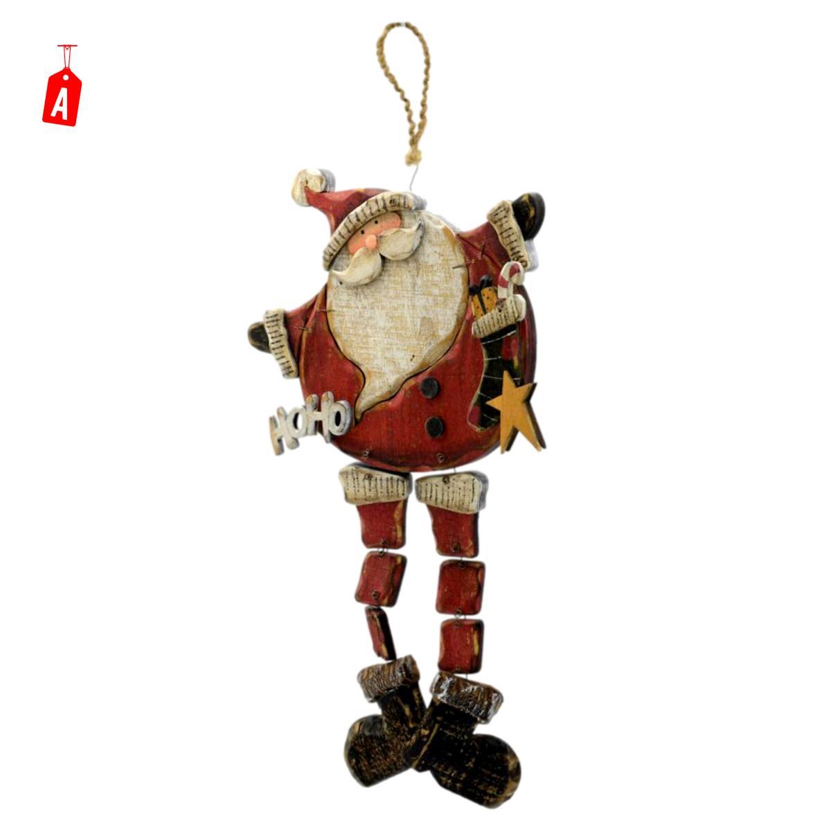 Fuori porta natalizio legno gambe 40 cm