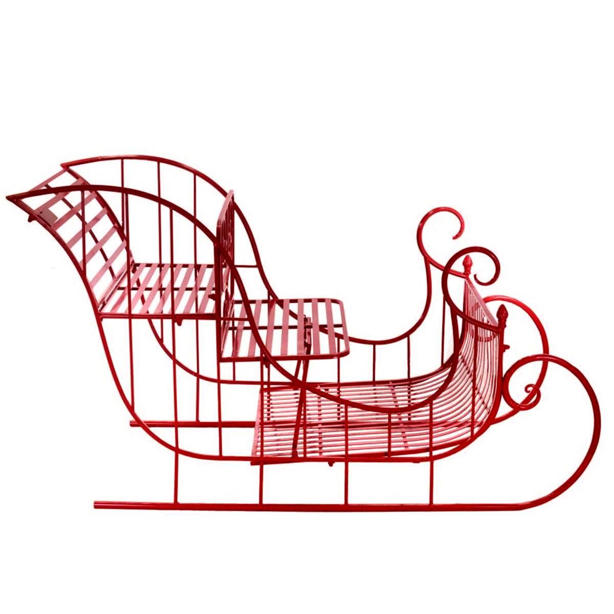 Slitta metallo rossa 167 x 83 x 96 cm