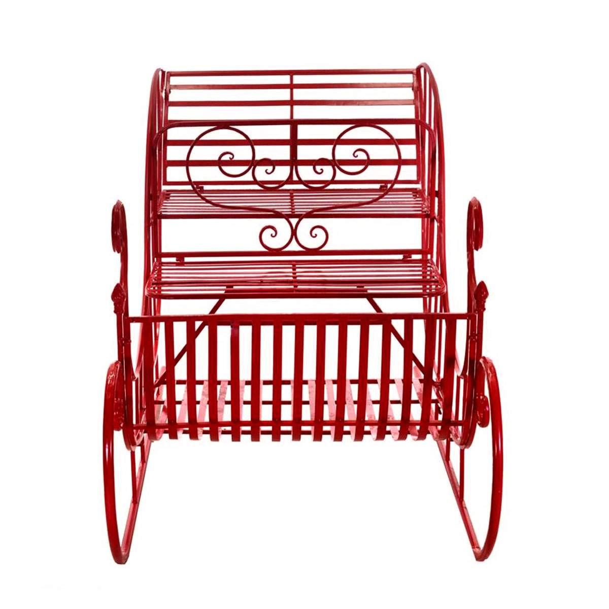 Slitta metallo rossa 167 x 83 x 96 cm