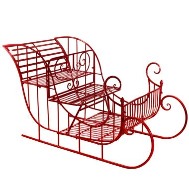 Slitta metallo rossa 167 x 83 x 96 cm