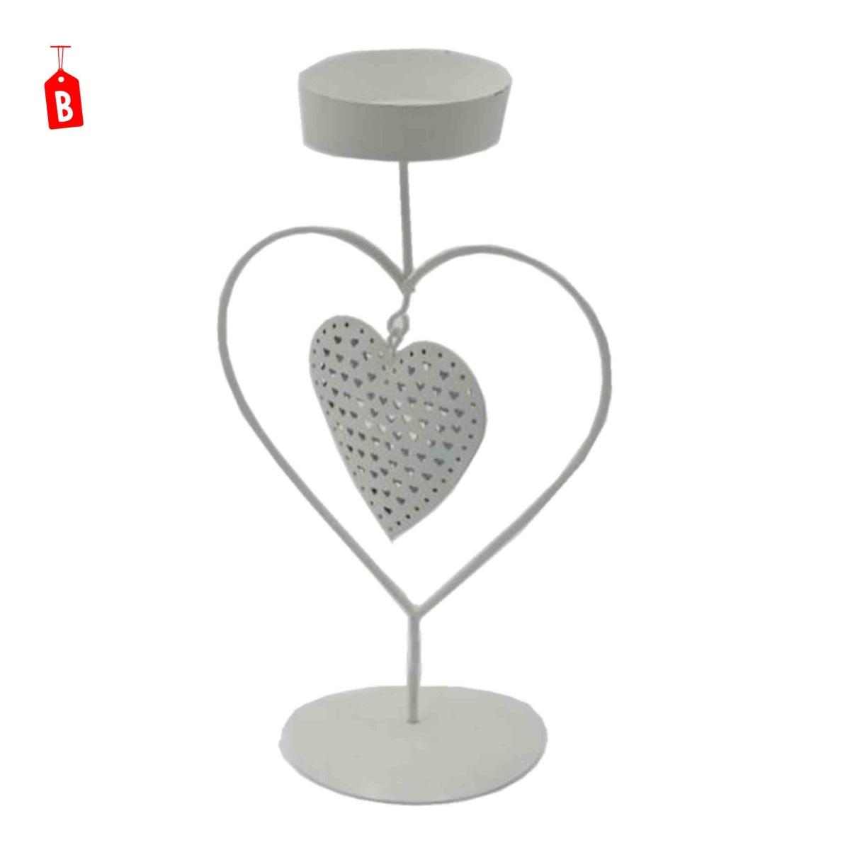 Porta candela natalizio metallo 11 cm