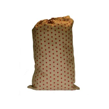 Sacco natalizio juta stelle rosse