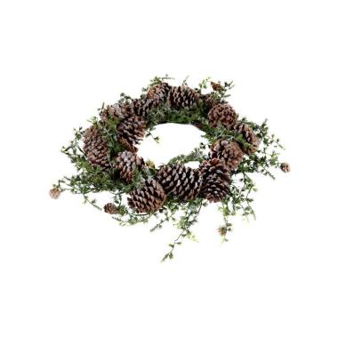 Ghirlanda natalizia verde pigne rami Ø 46 cm