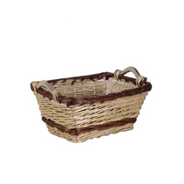 Cesto natale vimini rettan fascia 42 x 33 x 19 cm
