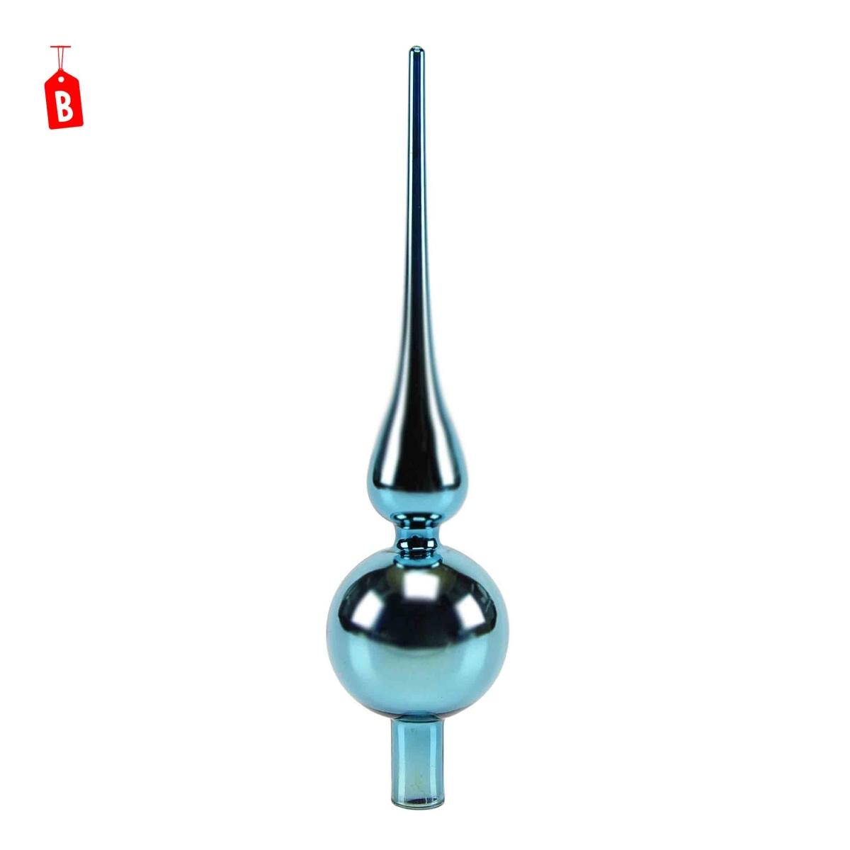 Puntale albero natale vetro 2 colori 27 cm