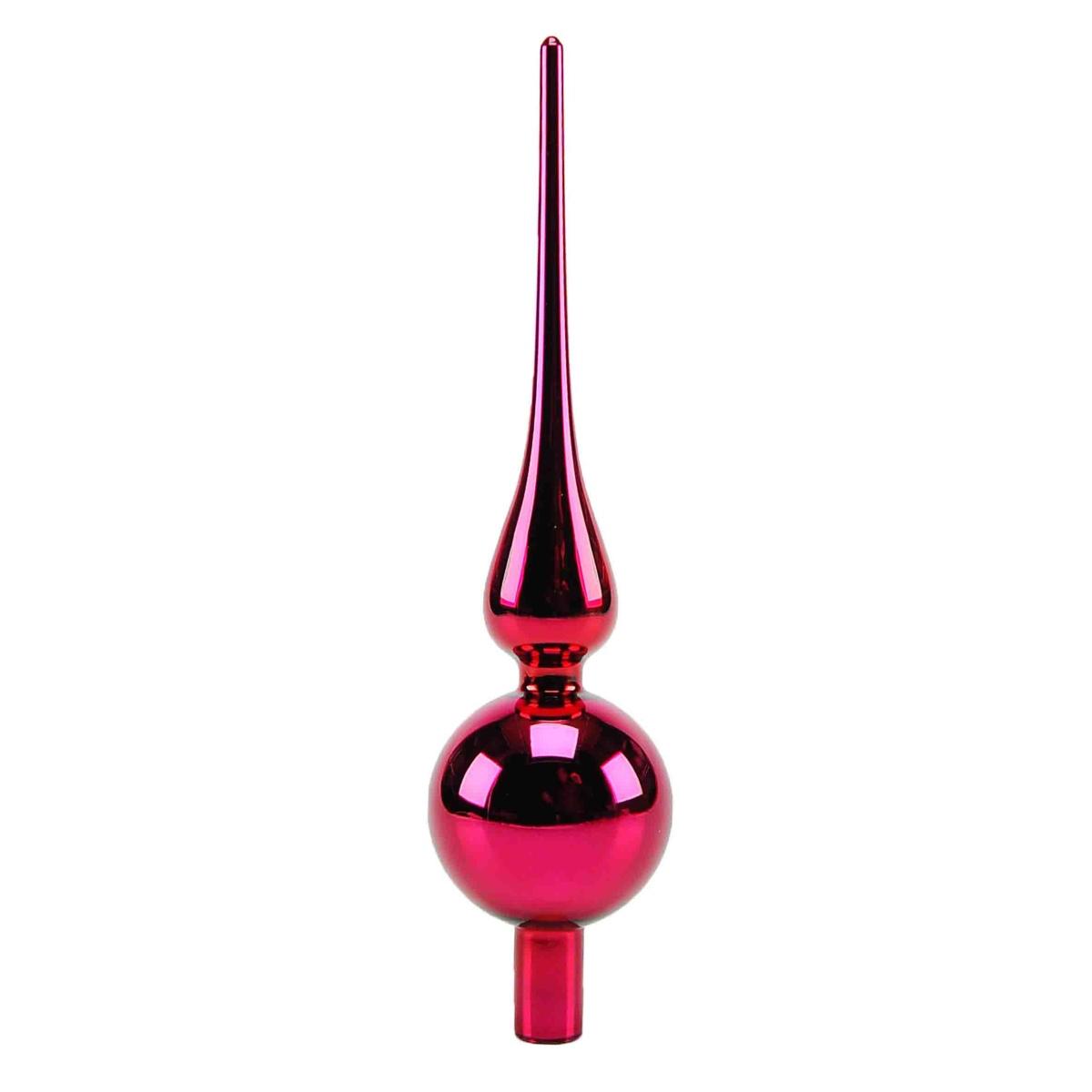 Puntale albero natale vetro 3 colori 27 cm