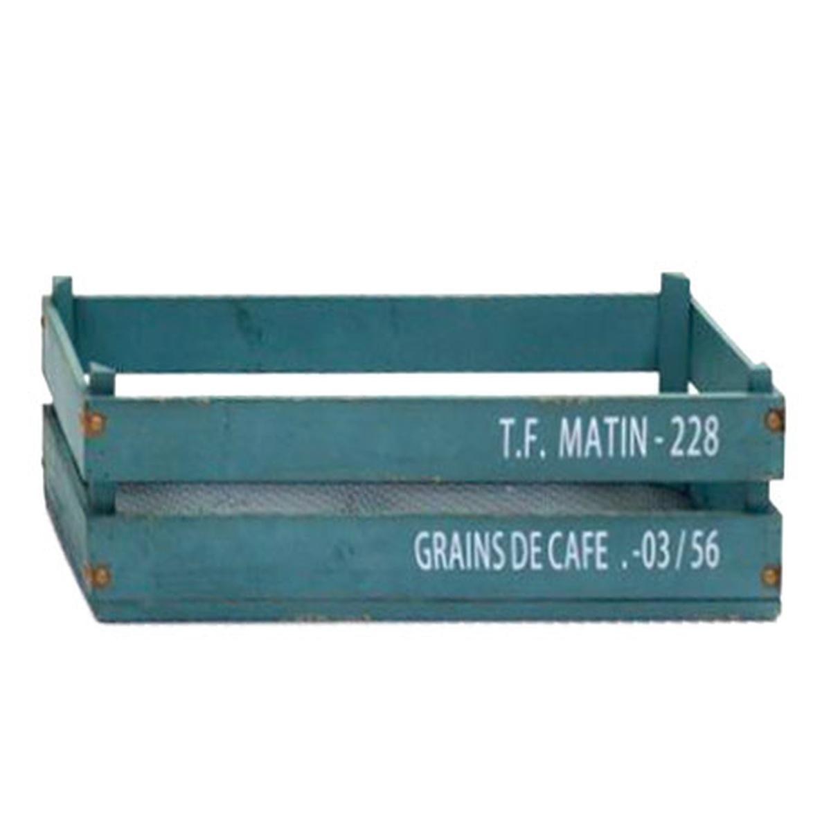 Cassetta legno verde rete 65 x 26 x 20 cm