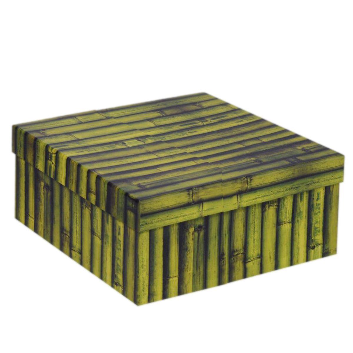 Scatola cartone decorata bambu 28 x 20 x 10,5 cm