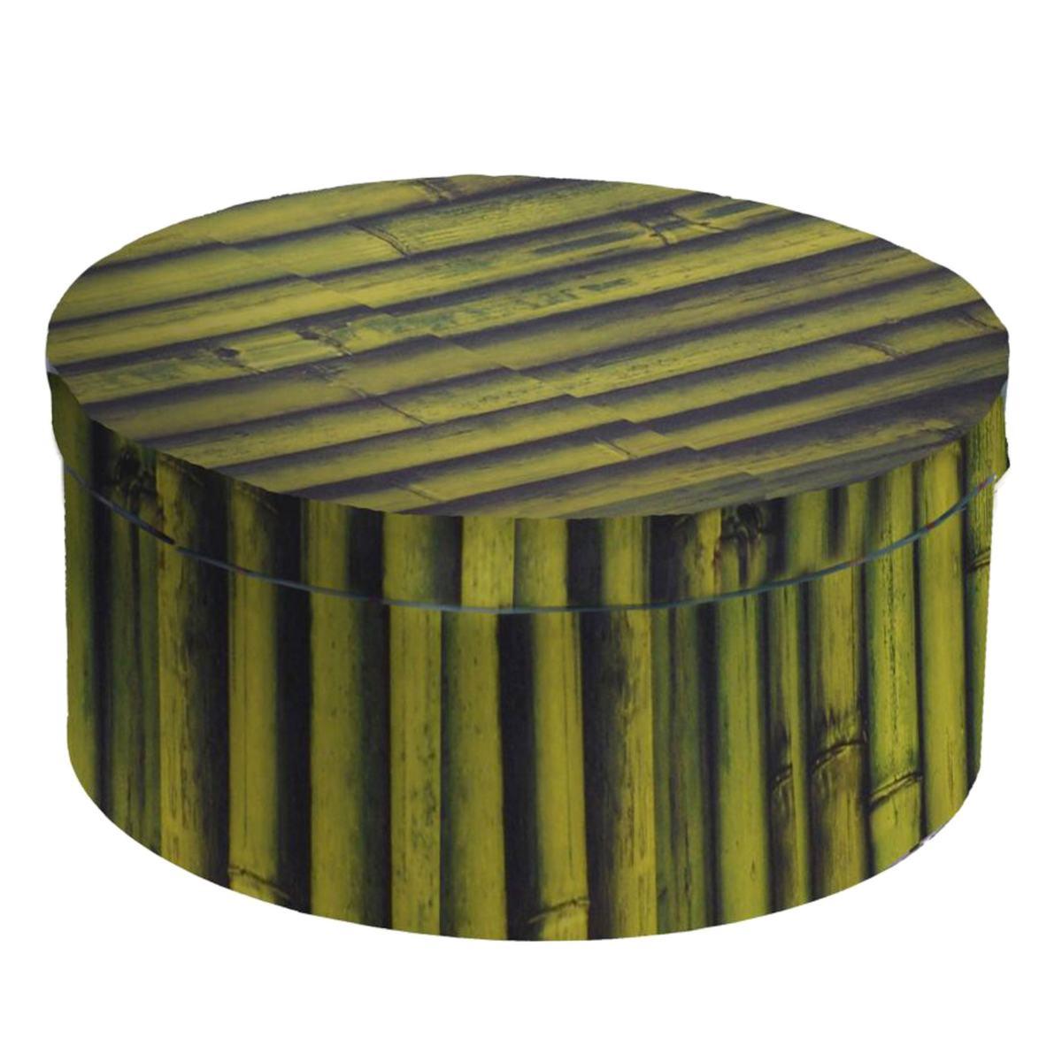Scatola cartone tonda bambu