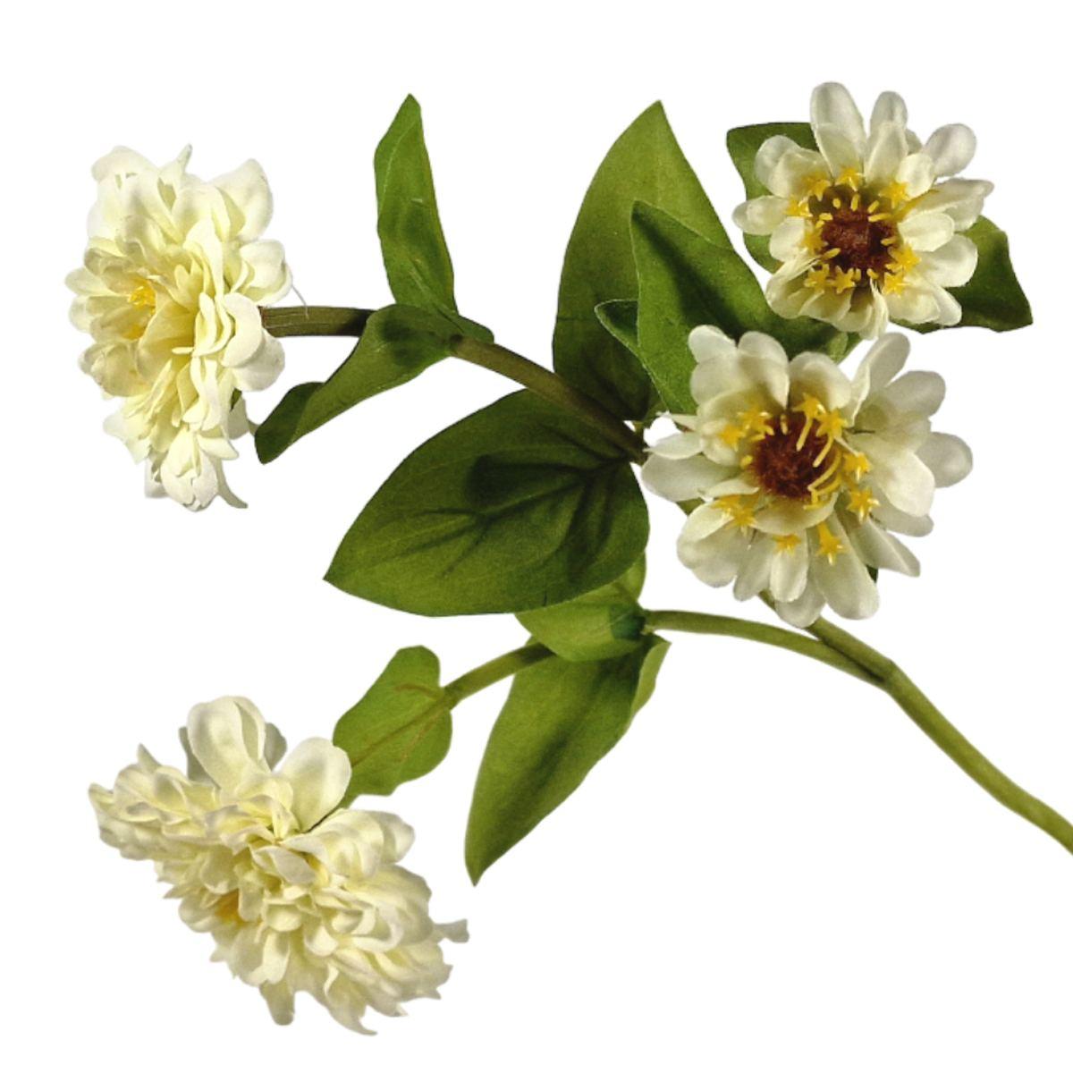 Fiore zinnia bianco 60 cm