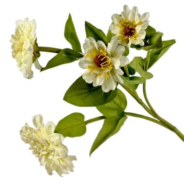 Fiore zinnia bianco 60 cm
