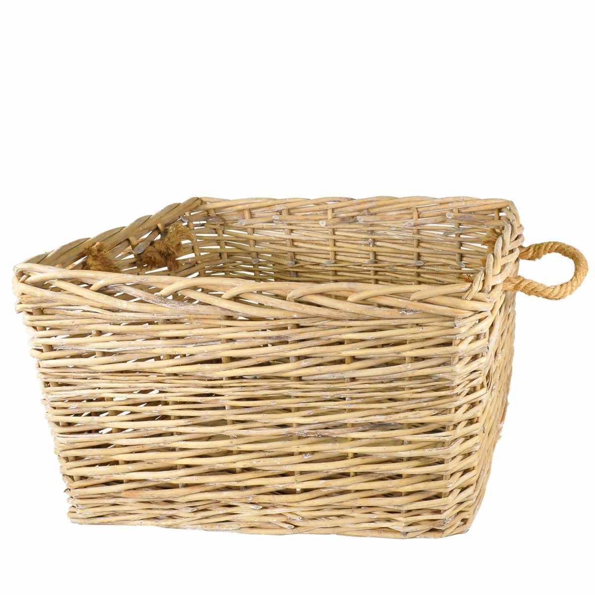 Cesto vimini portalegna storage 56 x 43 x 30 cm