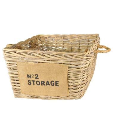 Cesto vimini portalegna storage 56 x 43 x 30 cm