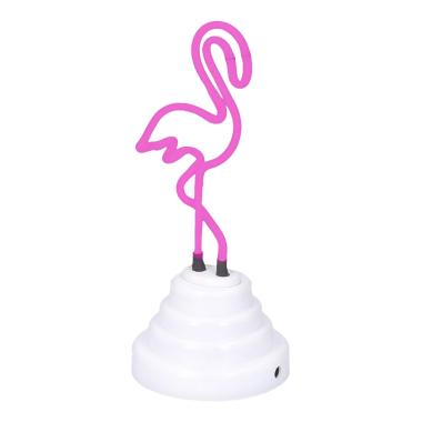 Lampada tavolo fenicottero neon usb 22 cm