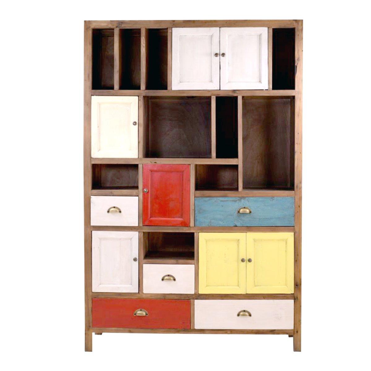 Lebreria legno vintage 125 x 40 x 190 cm