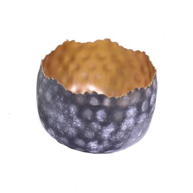 Portacandela metallo grigio rame