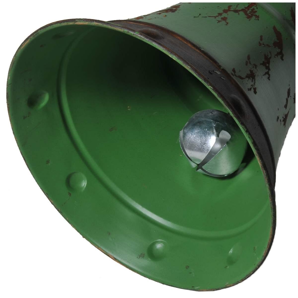 Campana metallo verde da appendere 39 cm