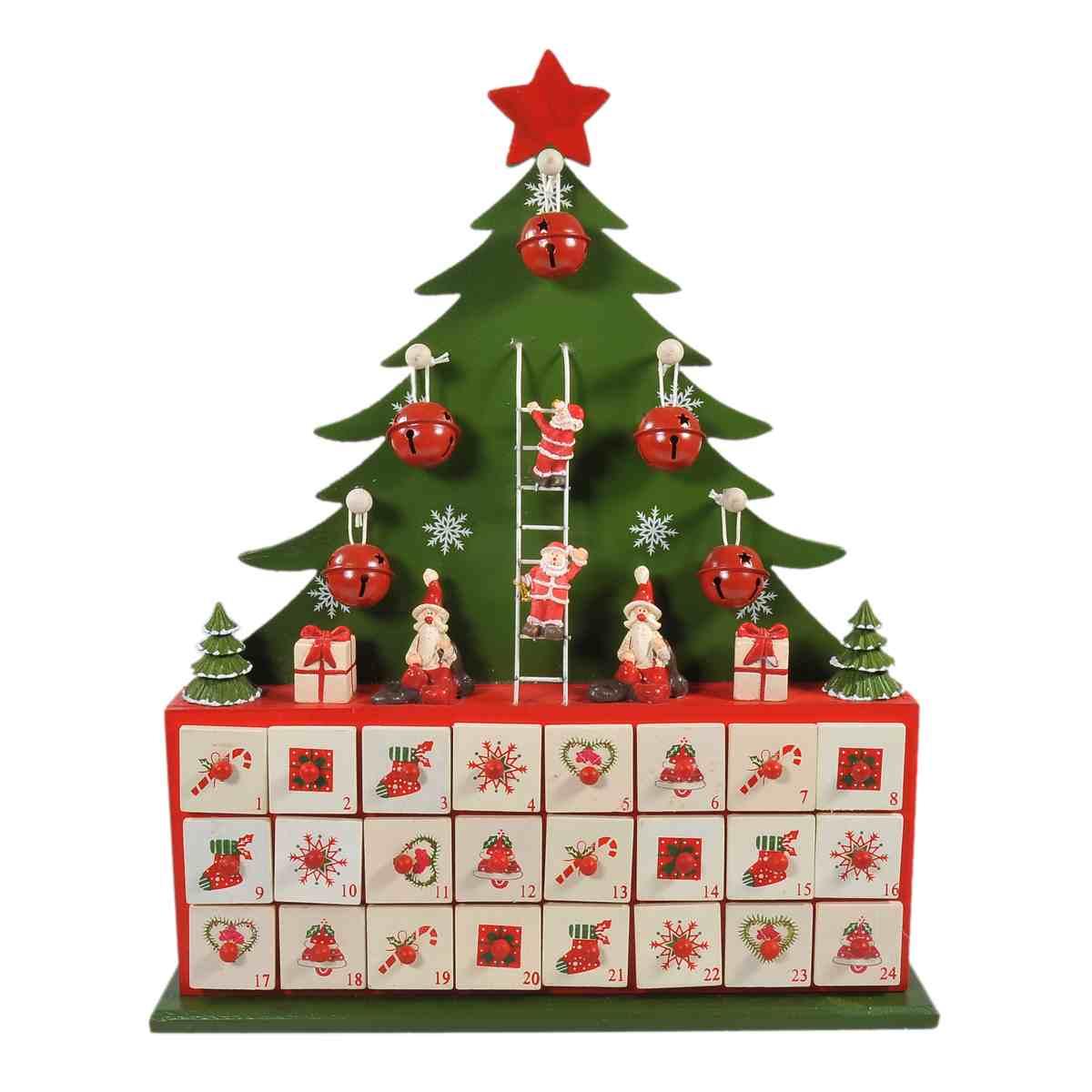 Calendario avvento albero legno ccm