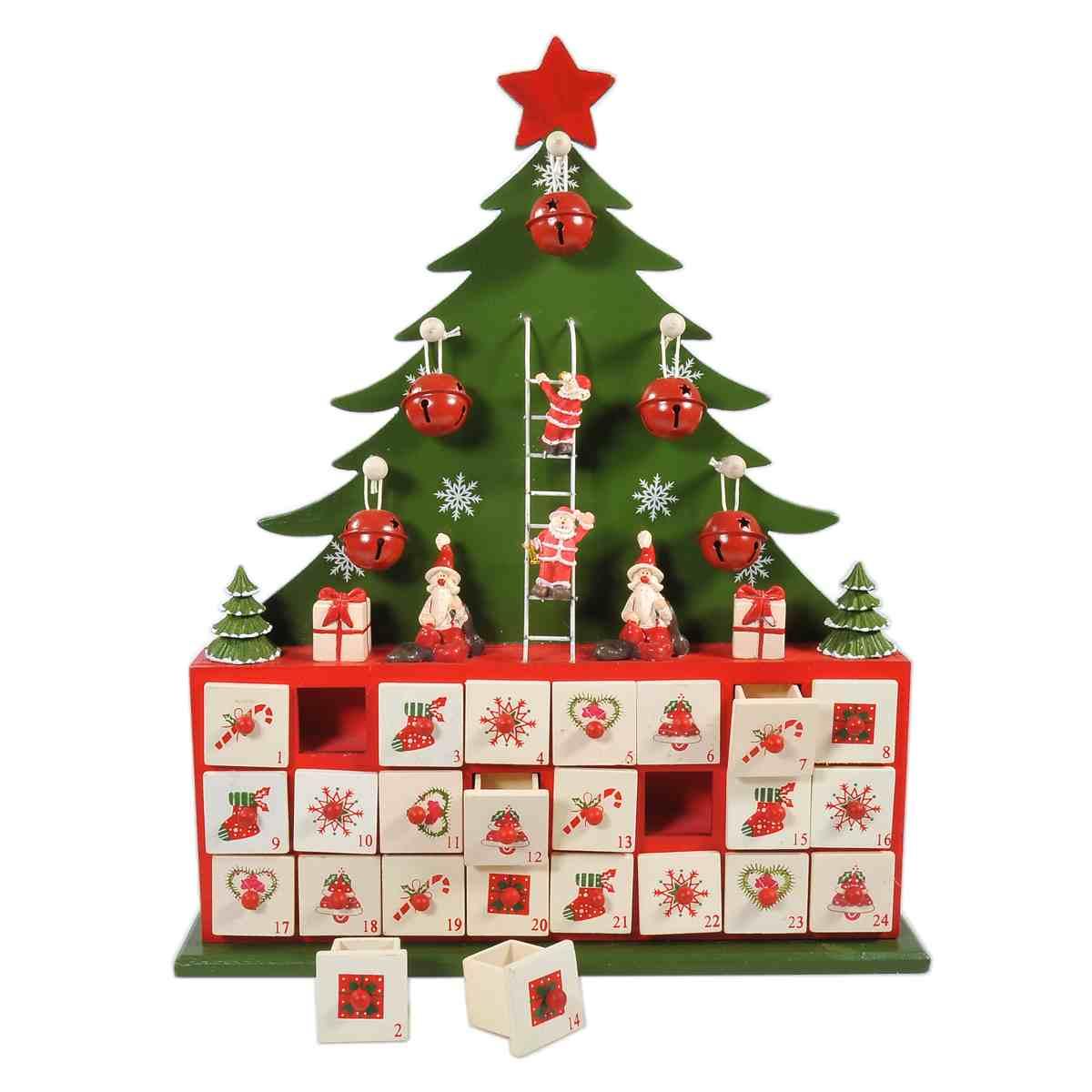 Calendario avvento albero legno ccm