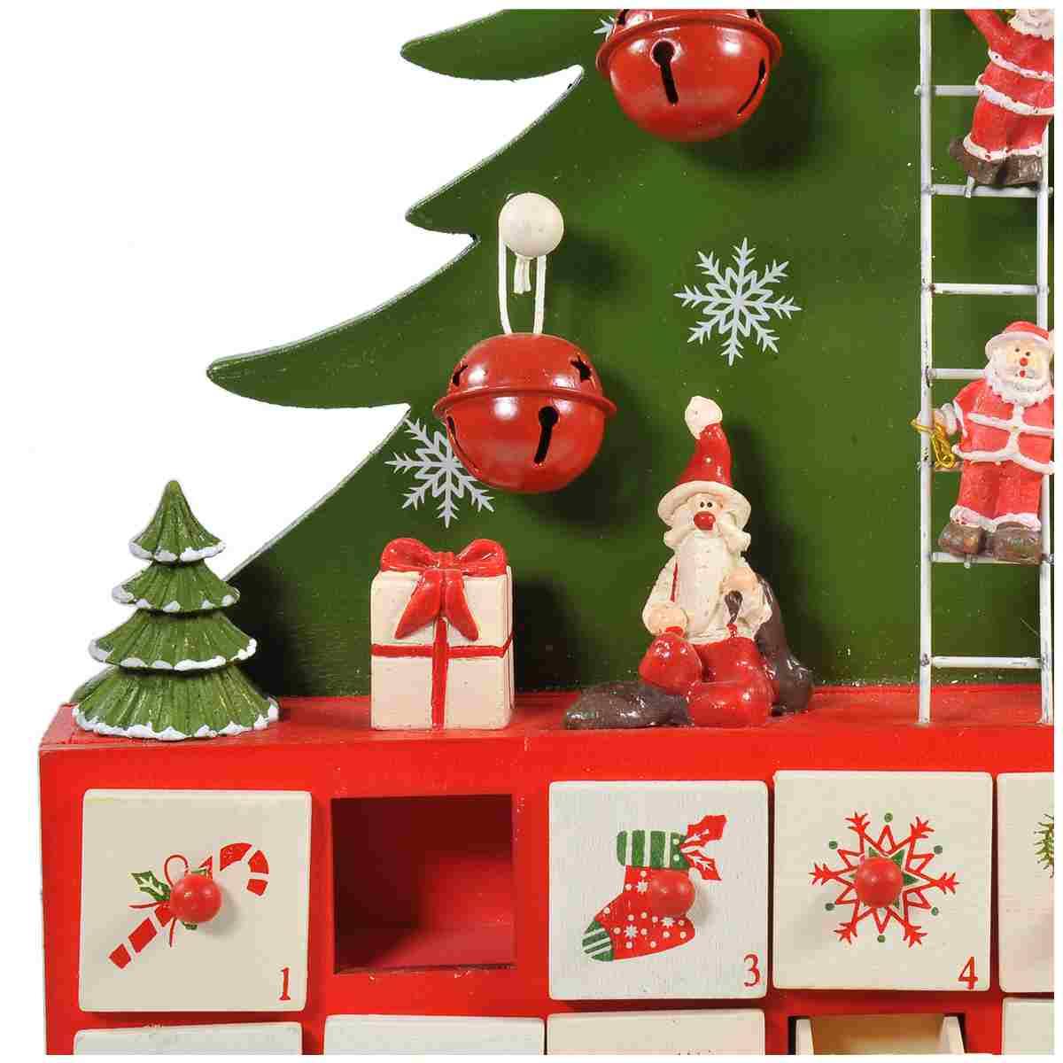 Calendario avvento albero legno ccm