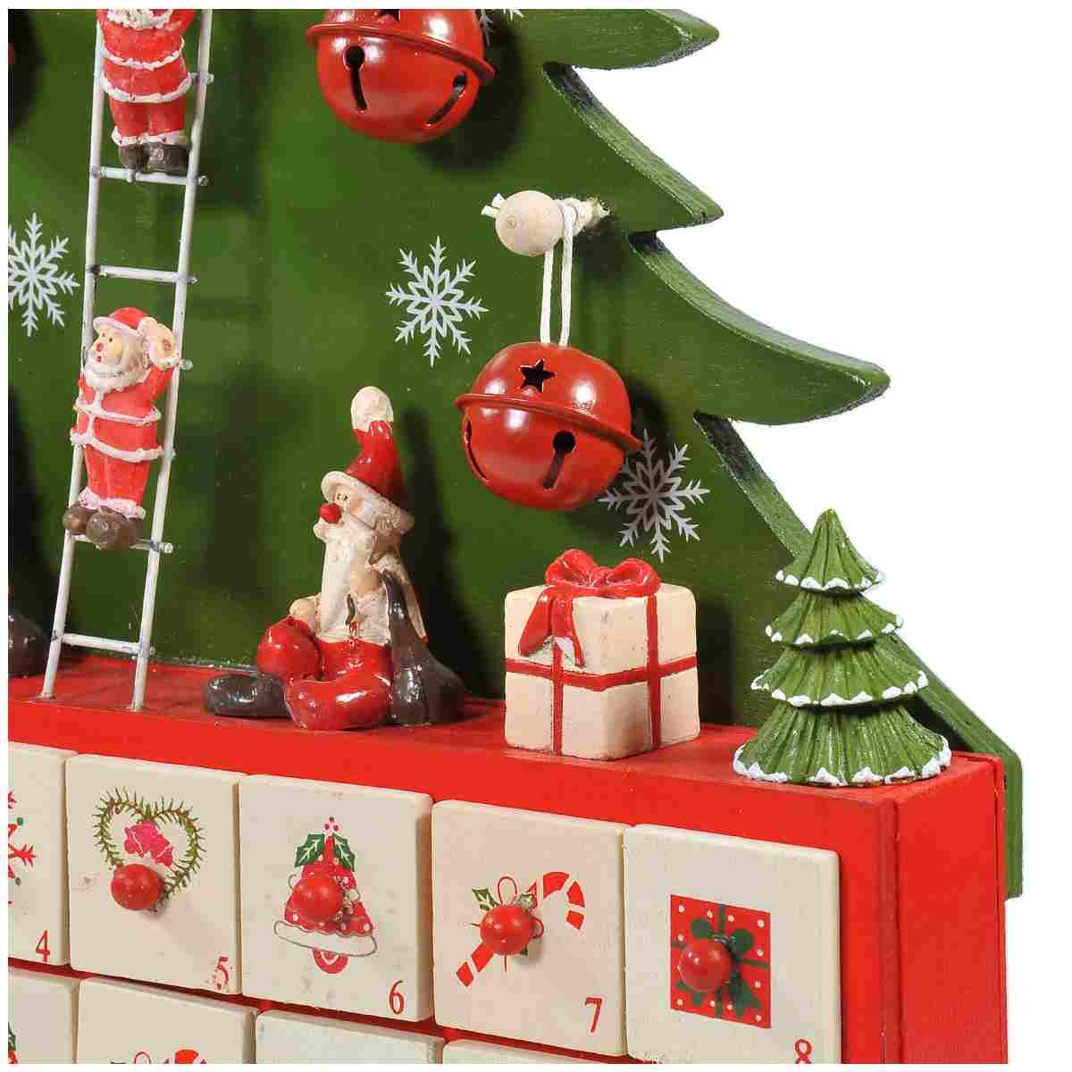 Calendario avvento albero legno ccm