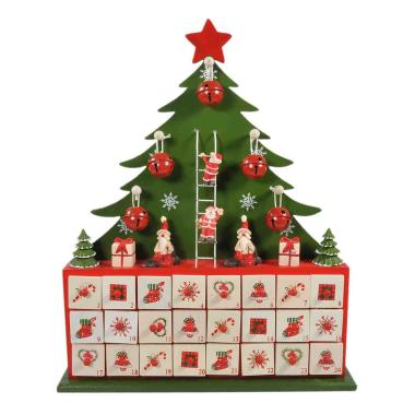 Calendario avvento albero legno ccm