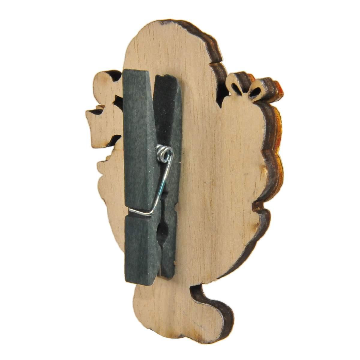Molletta natalizia legno pupazzo neve doni
