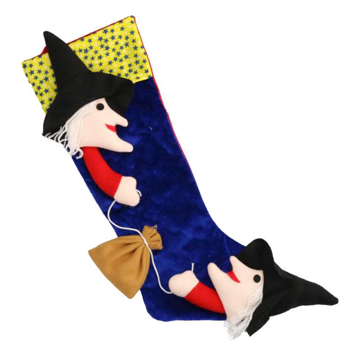 Calza befana tessuto blu gambe 62 cm