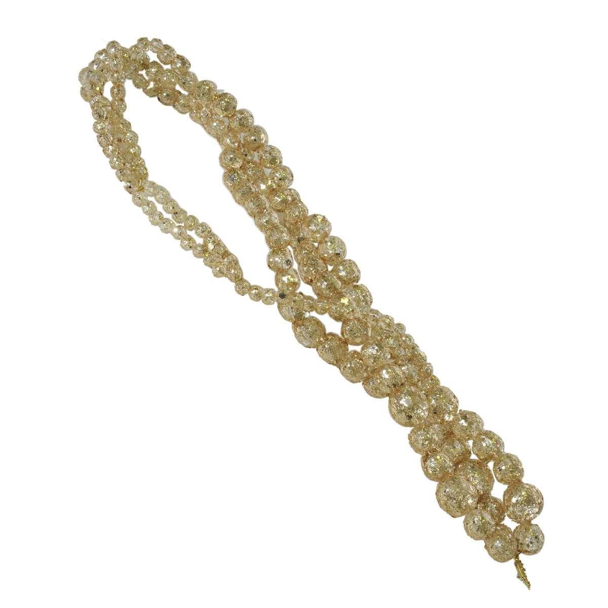 Decorazione natalizia diamanti oro glitter 4 x 40 cm
